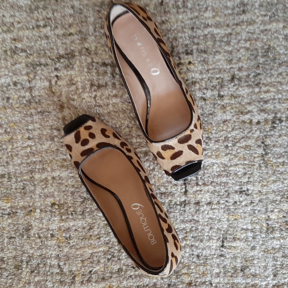 Boutique 9 Animal Print Peep-Toe Heels